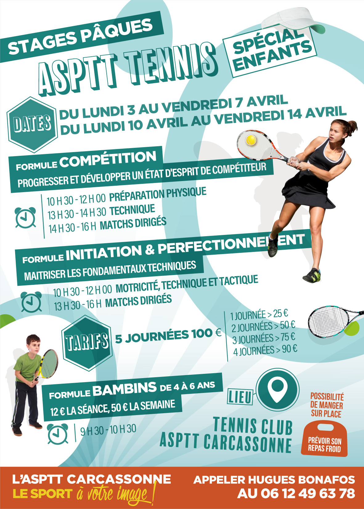 Stages de Pâques Asptt Tennis Carcassonne - Club tennis Carcassonne ...